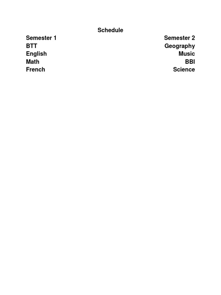 Schedule | PDF