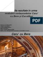 Conluziile Rezultate În Urma Evaluării Restaurantelor Caru