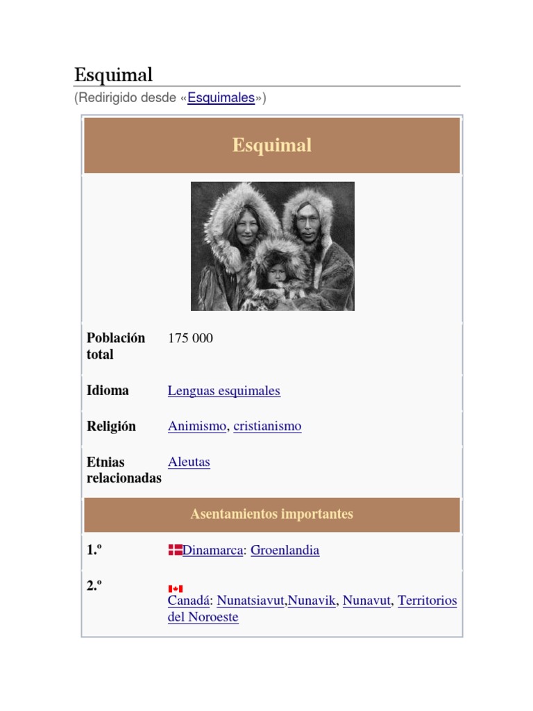 Cultura y Grupos Esquimales en el Ártico | PDF | esquimal | Inuit