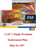 LIC New Plans One Ppt 2014