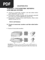 Torsion, Unsymmetric Bending and Shear Center