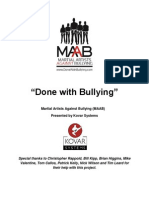 Course Outline For Martial Artists Against Bullying Anti-Bullying Seminar