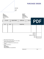 Purchase Order Format Sample
