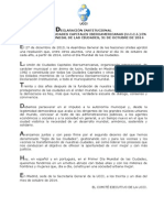 Declaración en el Primer Día Mundial de las Ciudades la Unión de Ciudades Capitales Iberomericanas 