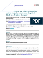Relationship Between Adaptive Capability and Strategic Orientation: An Empirical Study in A Brazilian Company
