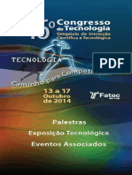 Folder Programação Congresso de Tecnologico