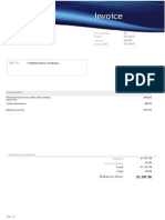 Refurbishment invoice for 13B Station Parade