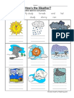 Weather Names Worksheet 1