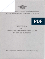 FNCRSI - Sentenza Del Supremo Tribunale Militare (N 747 Del 1954)