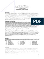 Neighborhood Team Initiative Working Group - Proceedings, Oct. 15, 2014