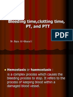 Bleeding Time, Clotting Time PT and PTT2