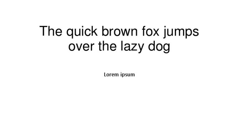 Classic Pangram Example | PDF
