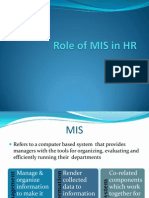 Role of MIS in HR