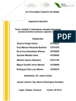 Indicadores Actuales Del Esatdo Socioeconomico Nacional Estatal y Local