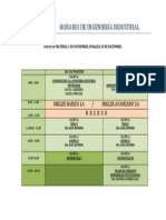 Horario Ingenieria Industrial