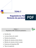 Tema 7. - Reguladores Pid Sintonia de Parametros