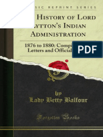 The History of Lord Lyttons Indian Administration (1899)