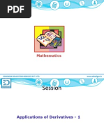 Application of Derivatives Class 12 Isc