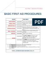 Basic First Aid Procedures: General Safety