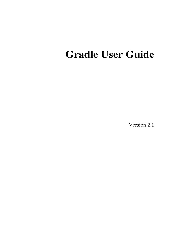 Gradle User Guide | PDF | Java Platform | Software Development