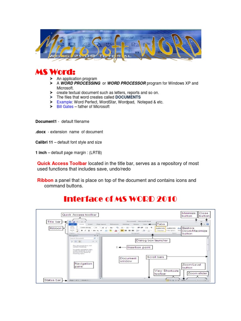Microsoft Word Notes | PDF