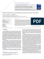 Method to Determine Hot Permeability and Strength of Ceramic Shell Moulds