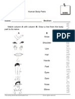 WWW Exinter Activ: Activity Sheet No. 2: Human Body Parts