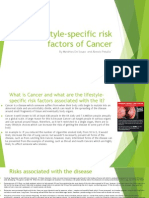 Lifestyle-Specific Risk Factors of Cancer