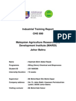 Industrial Training Report CHE 690