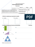 prueba de UNIDAD VI  fracciones 3°