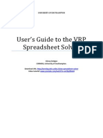 User's Guide To The VRP Spreadsheet Solver: University of Southampton
