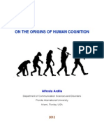 Ardila a 2012 on the Origins of Human Cognition