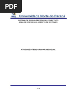 Atividade Interdisciplinar Individual - 5 Semestres - ADS - Unopar 