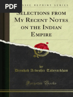 Selections From My Recent Notes On The Indian Empire (1886)