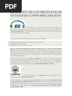 Icp El Origen de Los Protocolos Estándar Lonworks Eib Knx