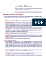 Understanding The Numbers in The Balance Sheet