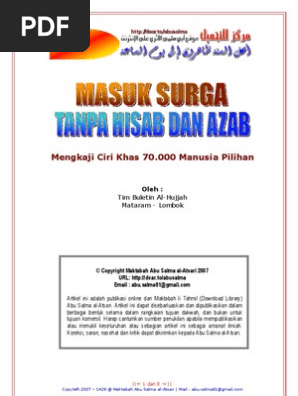 Masuk Surga Tanpa Hisab Dan Azab