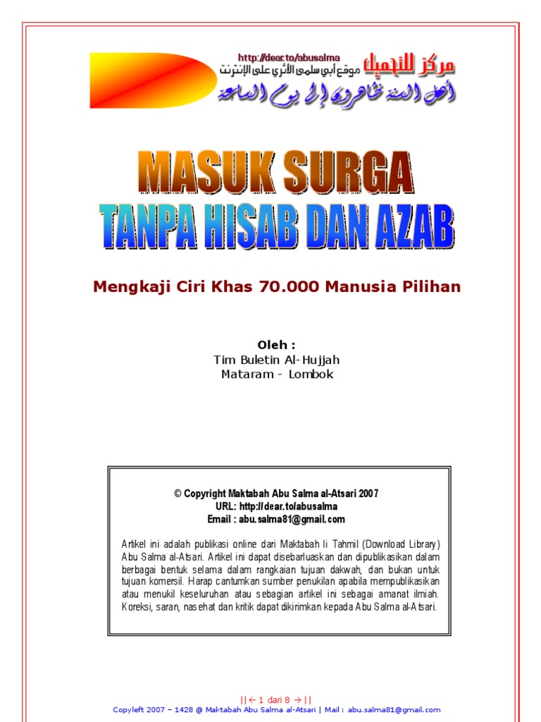 Masuk Surga Tanpa Hisab Dan Azab Pdf