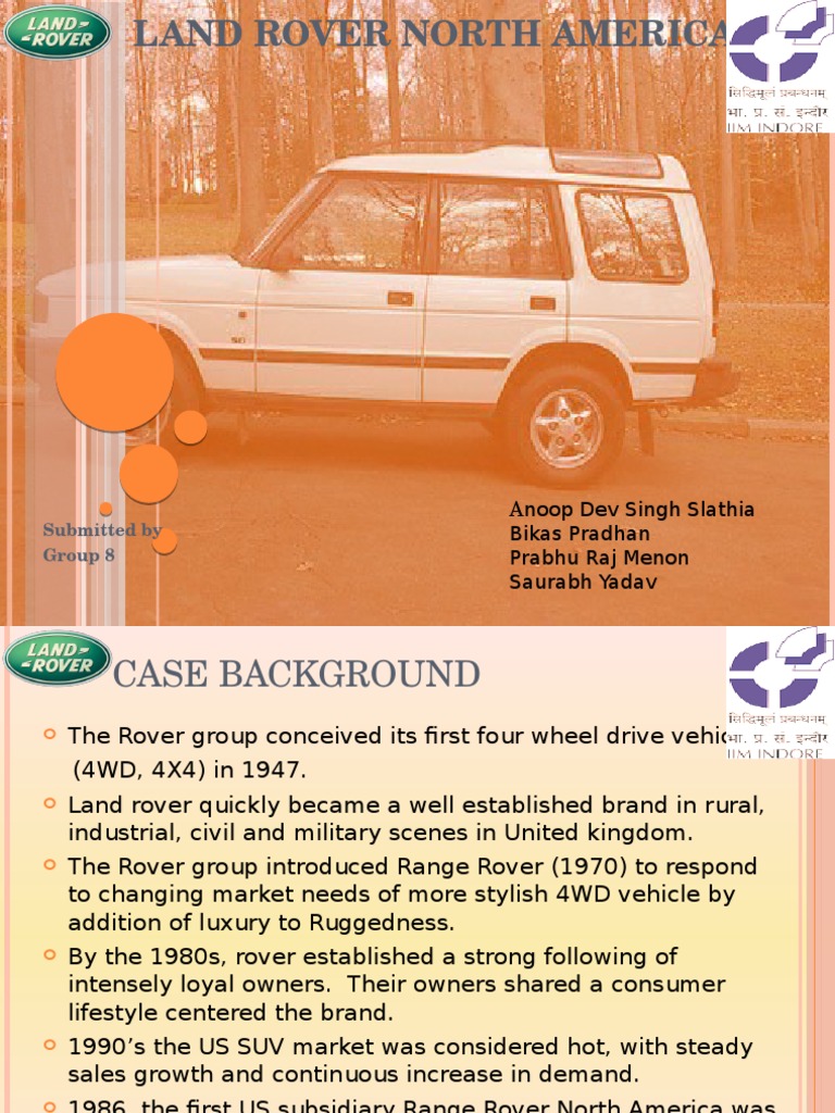 Group 8 Land Rover North America PDF Brand Luxury Vehicles