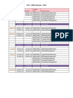 UOC - MBA Calendar - 2014: Session Start Date End Date Code Module Name