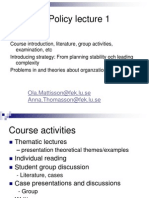 Business Policy Lecture 1 Course Introduction Strategy Theories