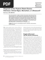 Diagnosis of The Preterm Patent Ductus