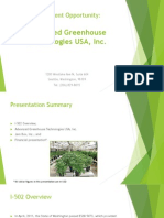 Investment Opportunity in Advanced Greenhouse Technologies USA, Inc. (Sept 17 2014)