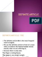 Definite Article Presentation