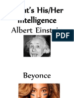 What's His/Her Intelligence Albert Einstein
