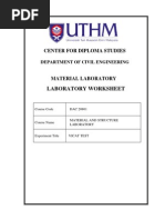 Laboratory Worksheet: Center For Diploma Studies