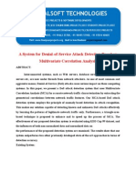 IEEE 2014 JAVA PARALLEL DISTRIBUTION PROJECT A System For Denial-Of-Service Attack Detection Based OnMultivariate Correlation Analysis