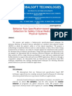 IEEE 2014 JAVA PARALLEL DISTRIBUTION PROJECT Behavior Rule Specification-Based Intrusion Detection For Safety Critical Medical Cyber Physical Systems