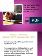 Kalimat Aktif Dan Kalimat Pasif Bahasa Indonesia