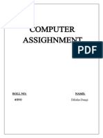 Assighnment On Computer